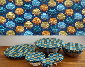 Charlotte for dish, flat cover, zero waste "St Jacques blue"