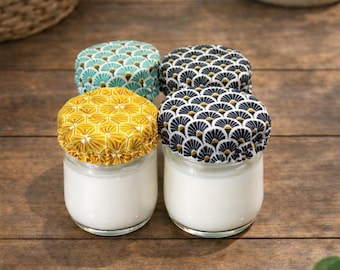 Tapas lavables para yogur – Tapas reutilizables para alimentos – Cero residuos – Juego de 4, 5-6 cm o 7-8 cm de diámetro, Surtido 5
