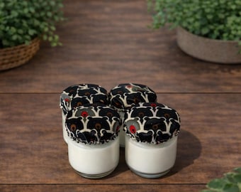 Juego de 4 vasos de yogur, 5-6 cm de diámetro, Oso