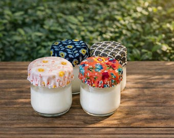 Juego de 4 vasos surtidos para 3 yogures, 5-6 cm de diámetro