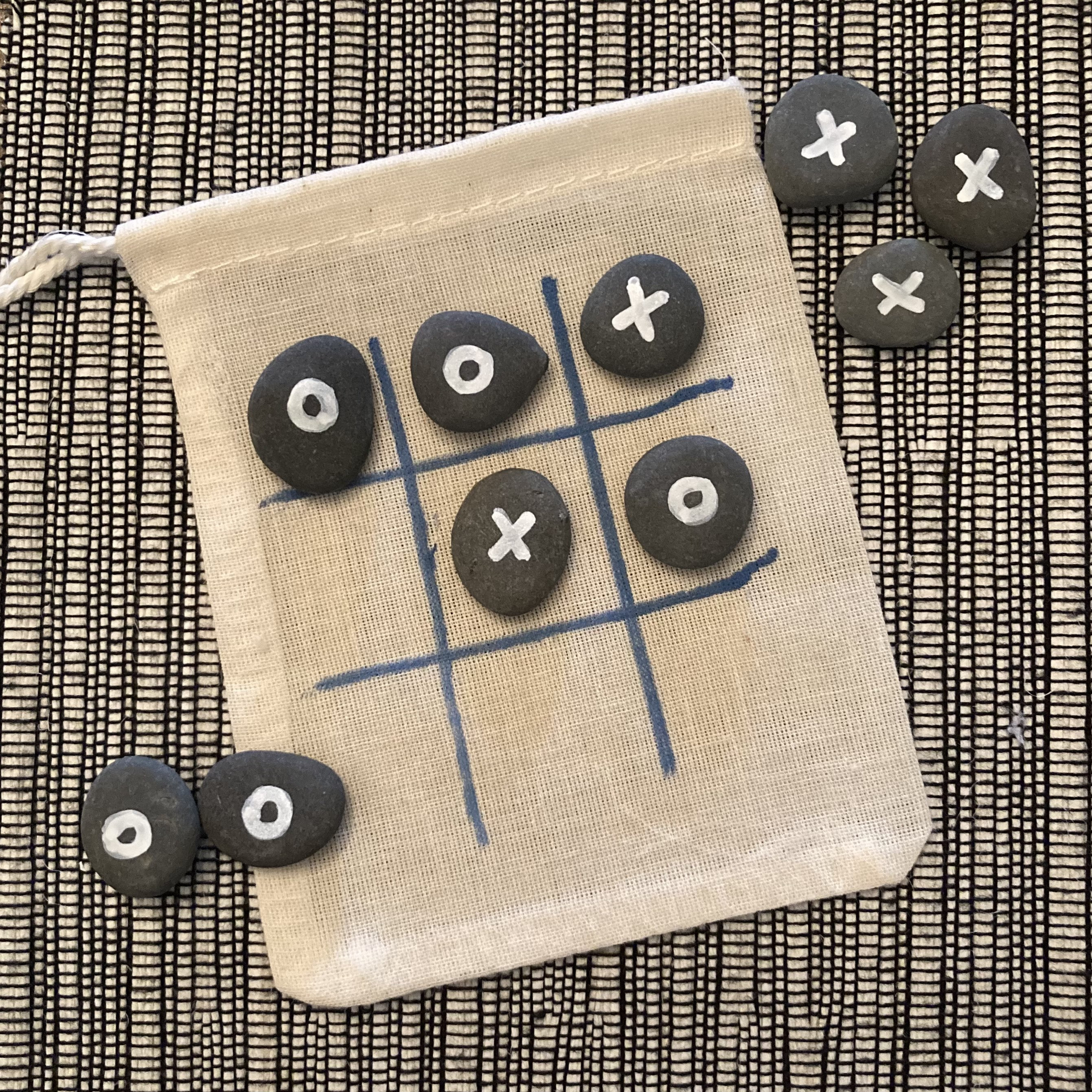 Tic Tac Toe Board Game with Rocks  Hangman game, Cricut, Country