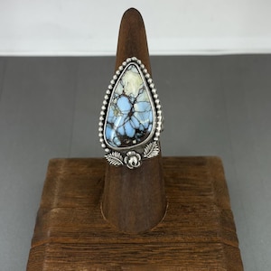 Golden Hills Turquoise Ring in Sterling Silver Size 7
