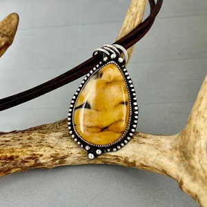 Sterling Silver Peanut Wood Necklace