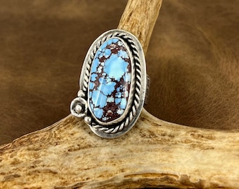 Golden Hills Turquoise in Sterling Silver Size 8.5