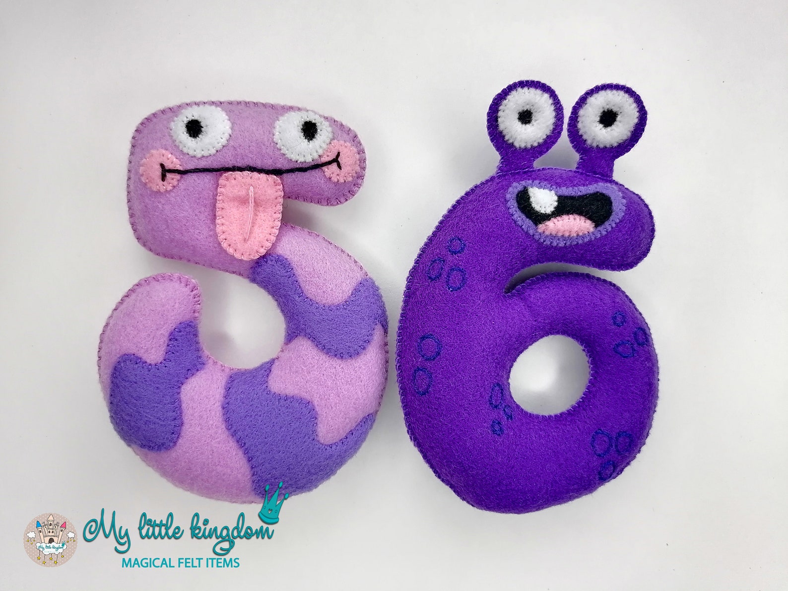 Felt stuffed numbers 0 to 9 in the form of monsters Etsy