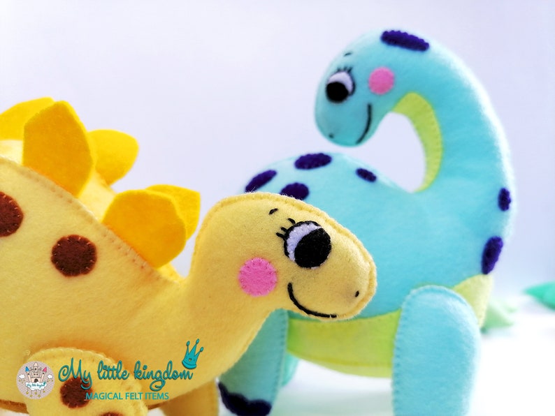 Set of PDF pattern Felt dinosaur Easy sewing pattern DIY | Etsy