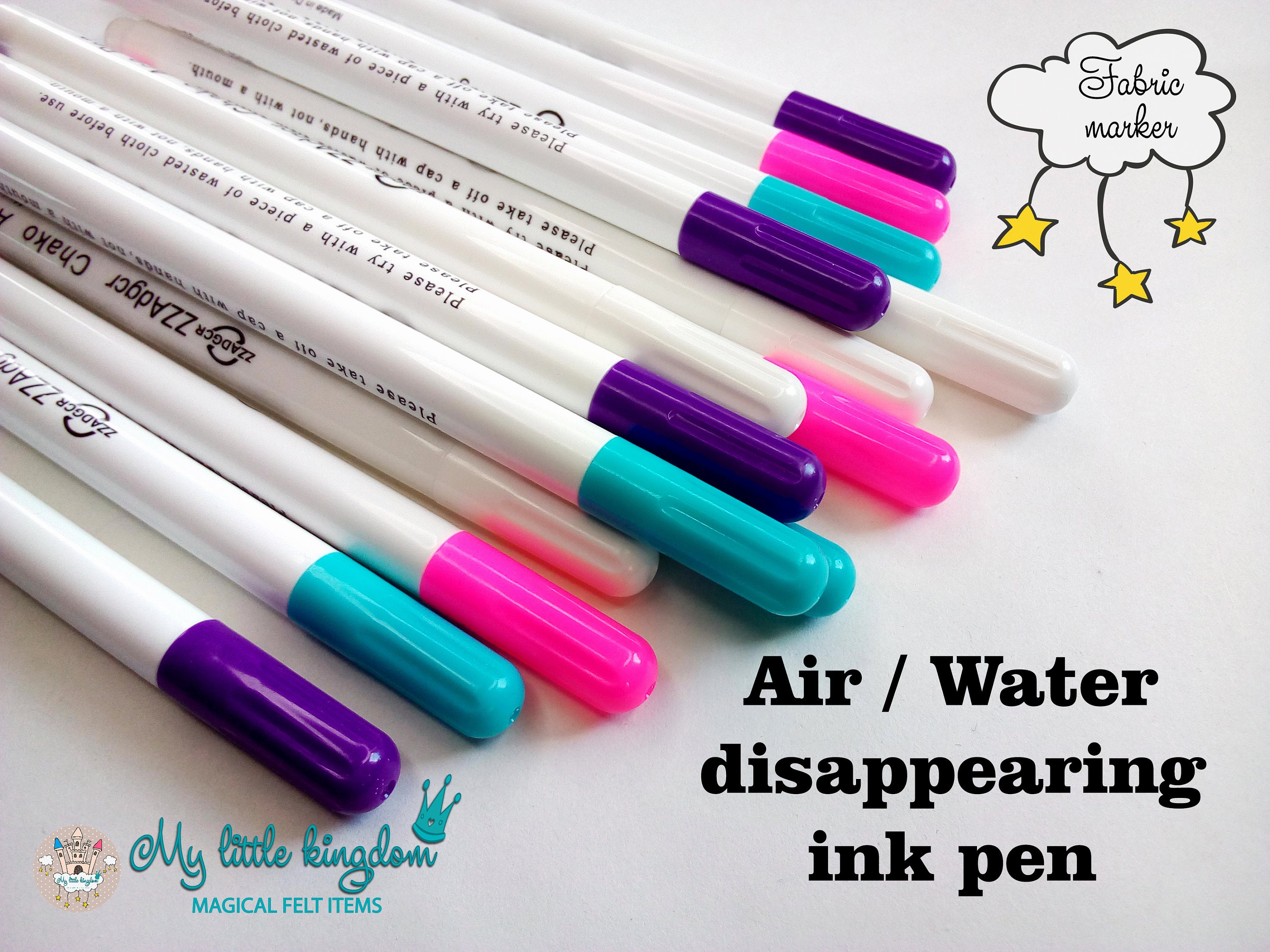 Fabric marker Air / Water disappearing ink pen Erasable ink Etsy
