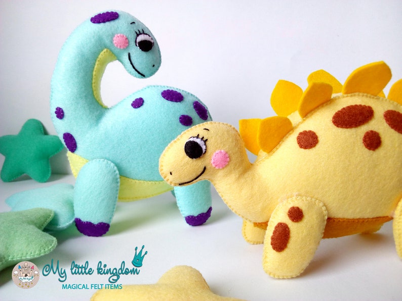 Set of PDF pattern Felt dinosaur Easy sewing pattern DIY | Etsy