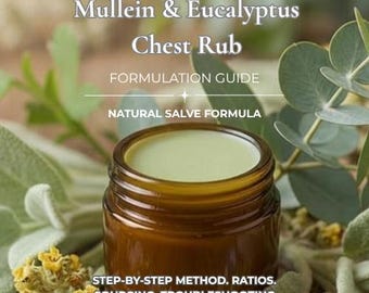 Ebook de recettes de cuisine enrobée de molène et d'eucalyptus à la menthe poivrée | Téléchargement numérique | bien-être au naturel | Mini-guide de culture | Infusion d'huile