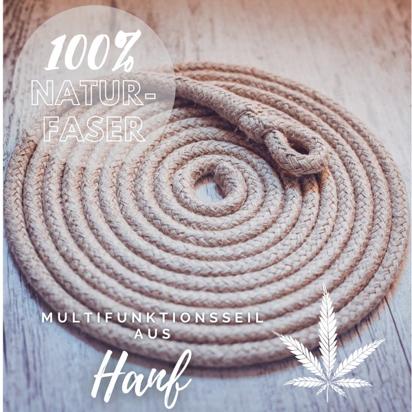 Corde de travail au sol en chanvre avec boucle | Longe Mecate équitation personnalisée | Lin 100% fibres naturelles | sans plastique | Équitation