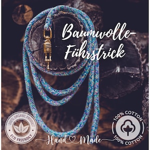 Cotton lead rope ground work rope with panic hook | 100% natural fiber | plastic-free | horse horse accessories | Horsemanship Lead Rope lead rope