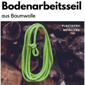 Trail riding rope, trail riding lead rope for horses | 100% cotton, plastic-free, metal-free | Horse riding, ground work, horsemanship