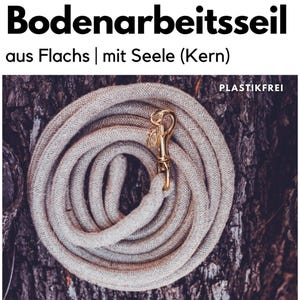 NATURAL FIBER GROUNDWORK ROPE Lead rope made of natural fiber | Flax/Linen Hemp Cotton | Horse riding | 100% plastic-free | Horsemanship