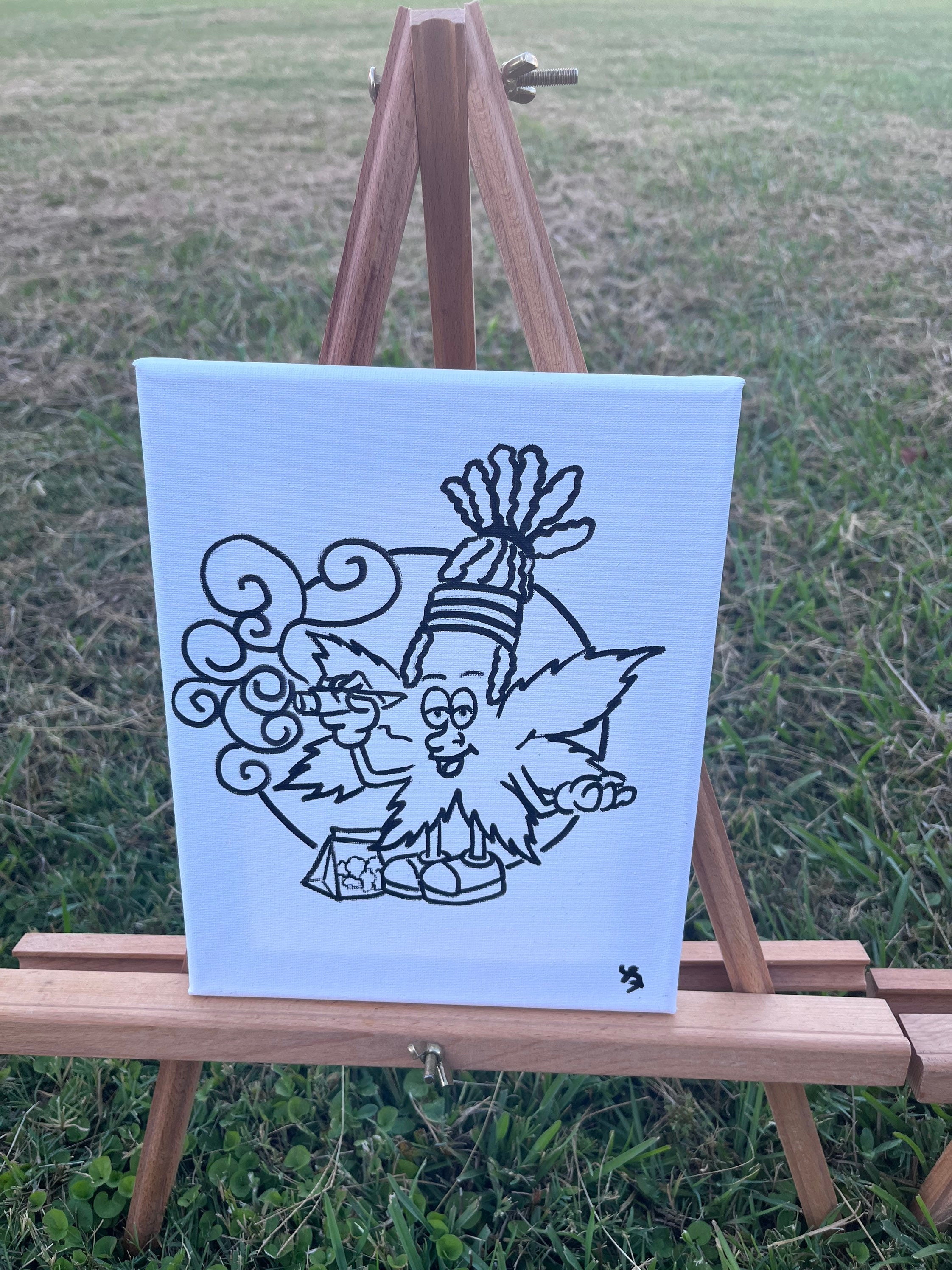 Puff and Paint Canvases Set of 2 Etsy