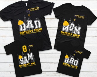 Construction Birthday, Boy Construction shirt, Mom Birthday Crew, Birthday Party Shirt, Birthday Group Shirts, Birthday Crew, Birthday Squad