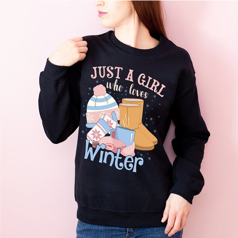 Just A Girl Who Loves Winter Christmas Shirt Winter Lover Etsy