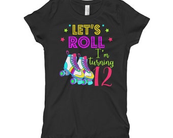 Let's Roll Camisa, Patinaje camisa de cumpleaños, patinar de neón, traje de skate, camisa de cumpleaños de skate, cumpleaños de patinaje sobre ruedas, camisa de patinaje sobre ruedas