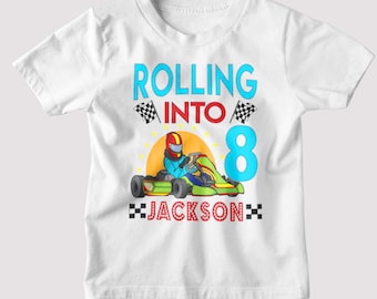 Go Kart shirt, Karting Birthday shirt, Go Karts Birthday shirt, Rolling into, Racing Birthday Shirt, Ready Set Go, Kart Racing, Go-kart