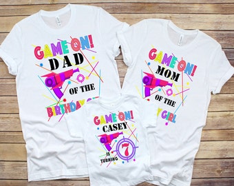 Lase Tag Birthday shirt, Game On shirt, Birthday Girl shirt, Laser Tag Outfit, Laser Tag Party, Custom Girl shirt.