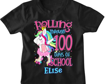 100 Days of School, Rolling Skates shirt, Rolling through shirt, Happy 100 Days of school, 100 Days Smarter, Magical Learning