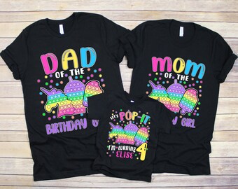 Let's Pop-it shirt, Pop it Birthday shirt, Pop it shirt, Rainbow Birthday shirt, I'm turning shirt, Unicorn Birthday shirt, Girl Birthday