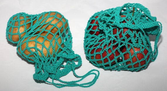 crochet fruit and veg bags