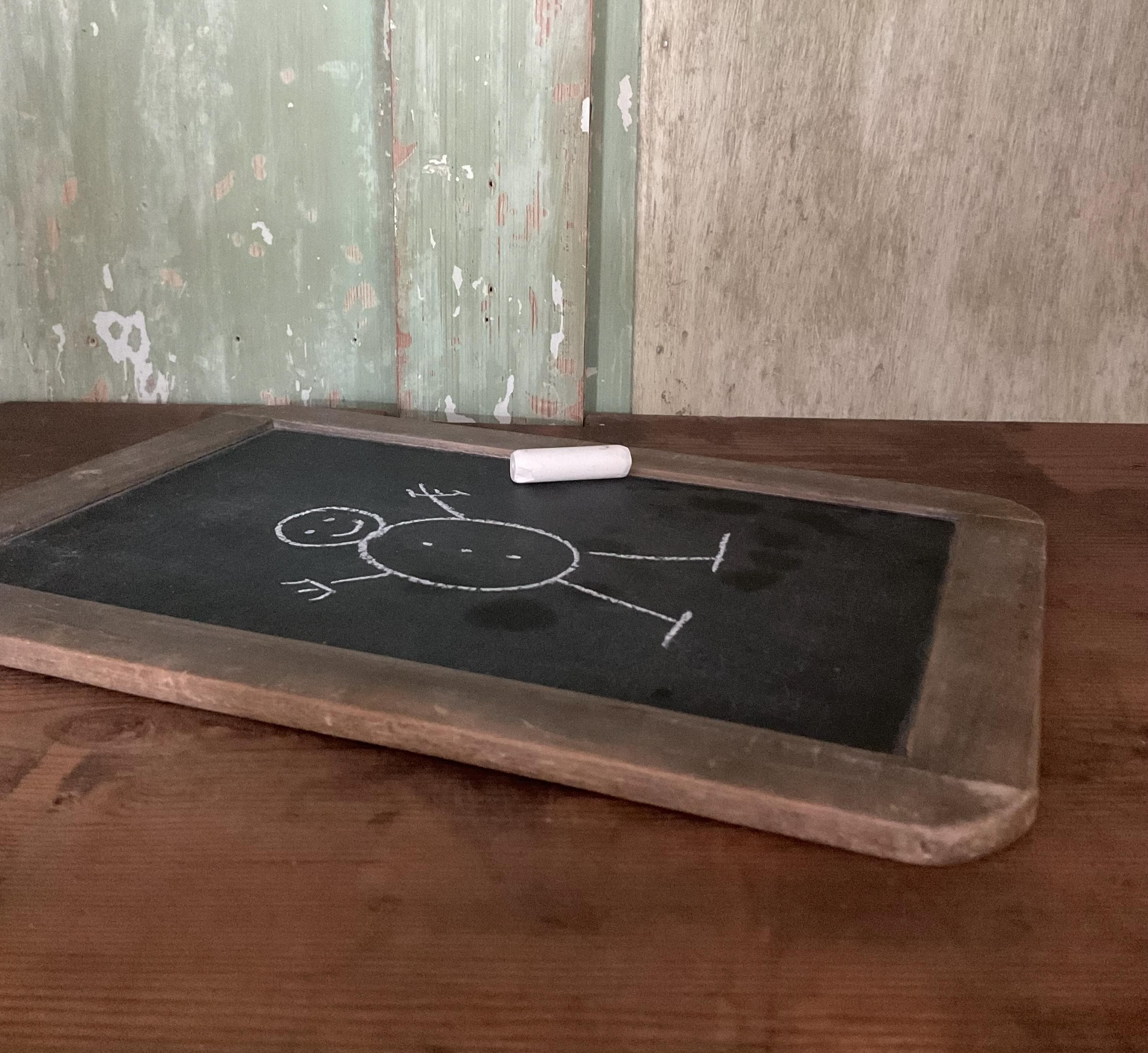 アンティークの両面小さな学校用黒板、保育園の装飾、キッチンの装飾