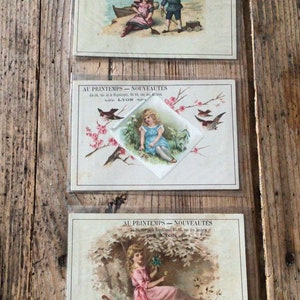 3 Vintage-Handelskarten, Vintage-Sammelkarten, Vintage-Anzeigen, viktorianische Karten, Ephemera, nostalgische Sammlerstücke