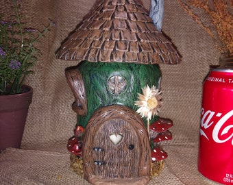 Lighted fairy house