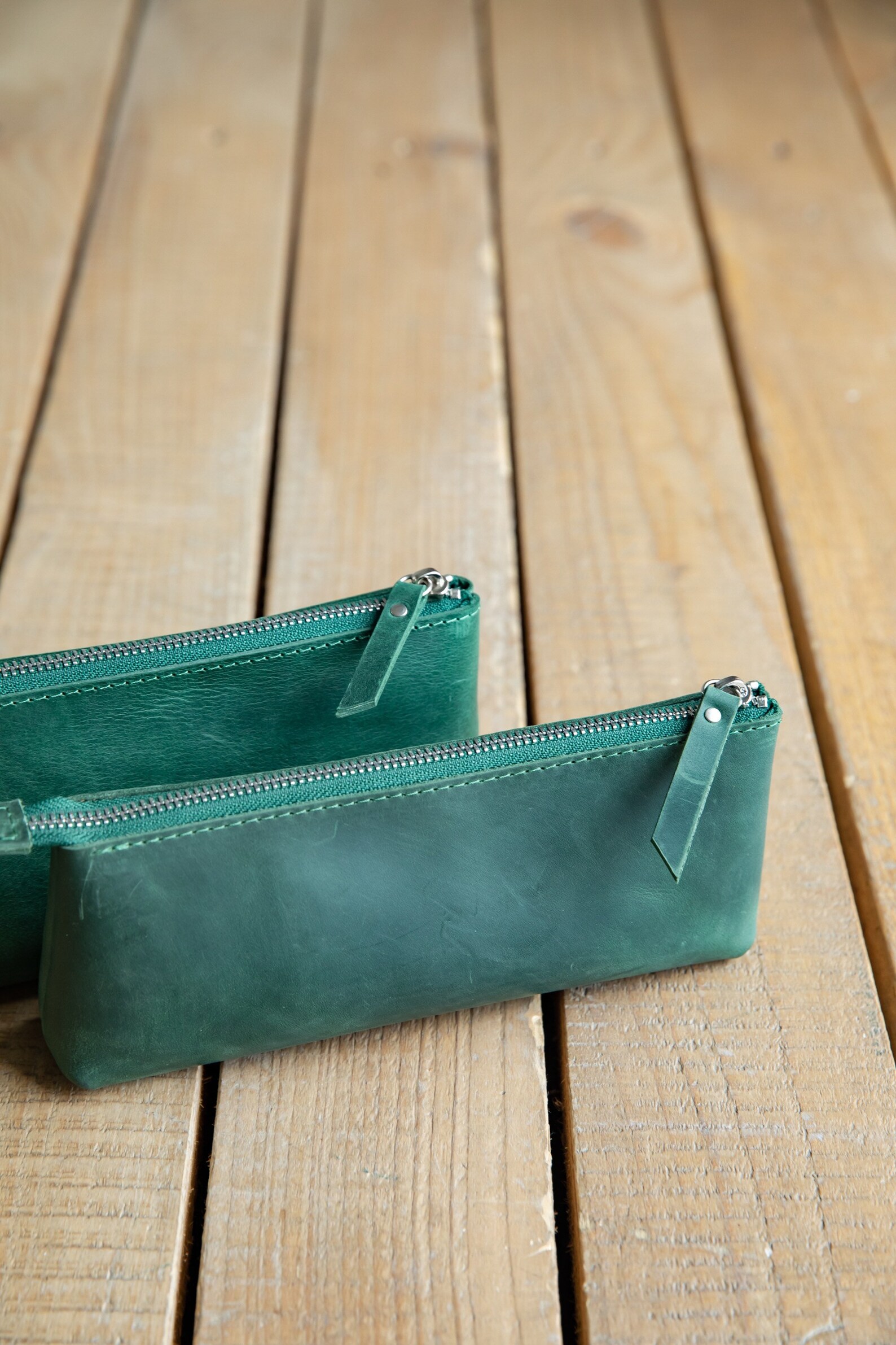 Leather Pencil Case Pen Pouch Leather Pencil Pouch Leather Etsy