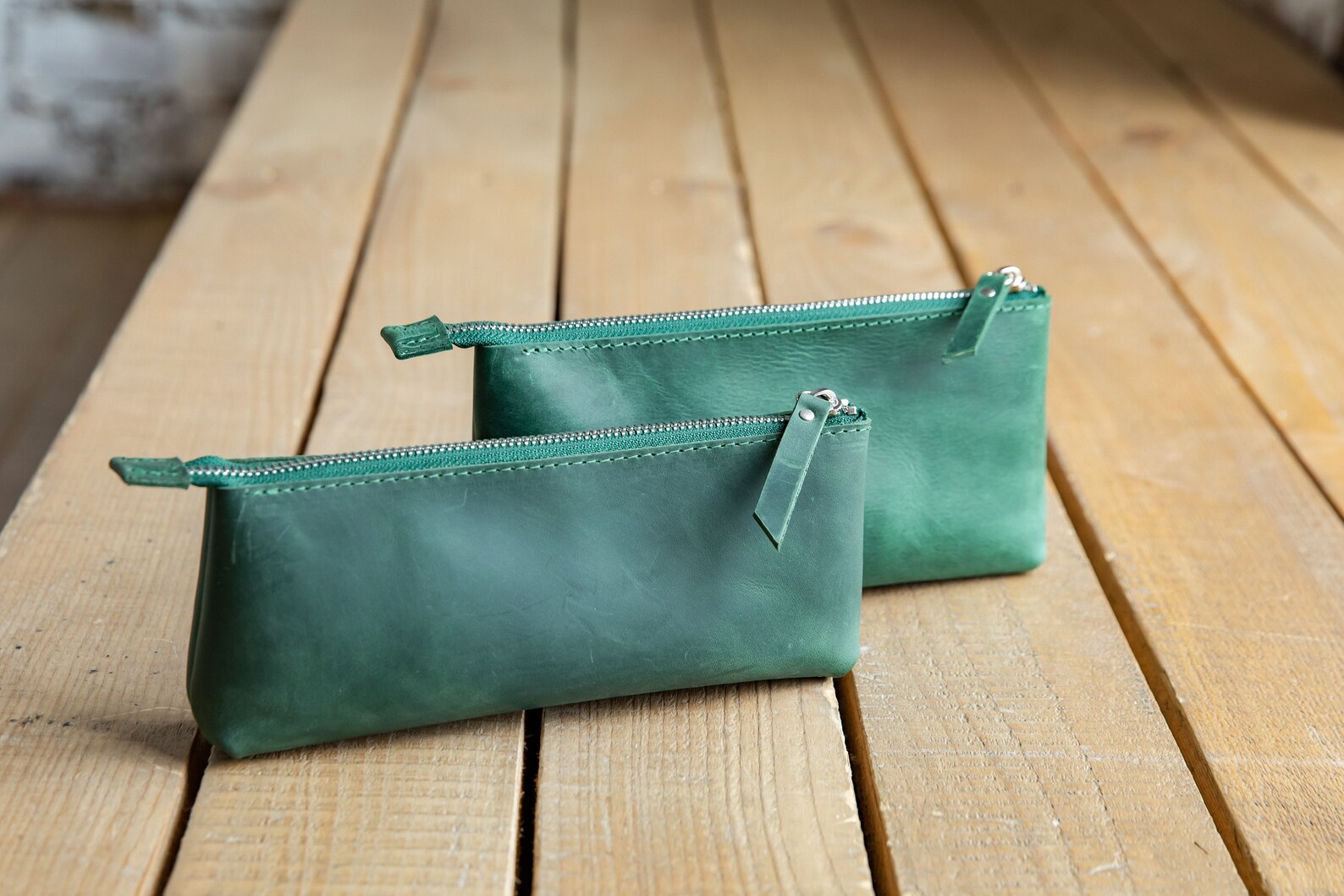 Leather Pencil Case Pen Pouch Leather Pencil Pouch Leather Etsy