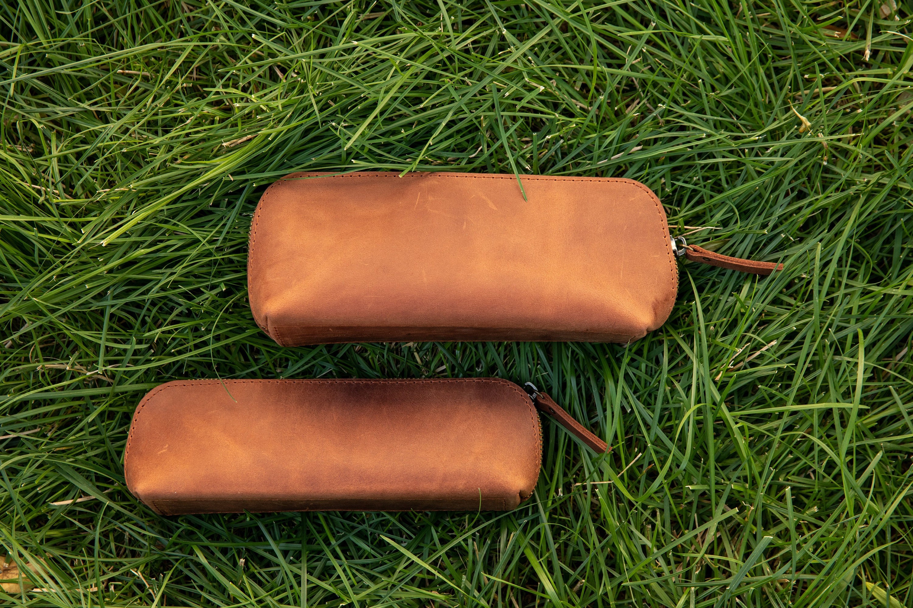 Leather Pencil Case Brown Pencil Case Leather Pen Case Leather Etsy