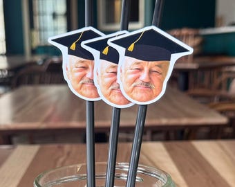 Personalized Graduation Hat Straws (Plastic)