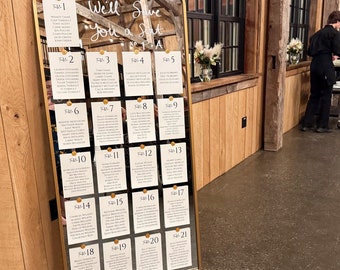Custom Seating Chart, Printed & Shipped to you.