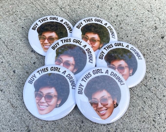 Bachelorette Party Pins, Custom Bride Face (2.25 inch buttons)