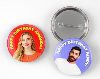 Custom Color + Custom Text Birthday Buttons