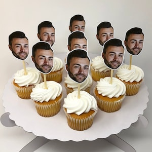 Bachelor Party Cupcake Toppers | Custom Cupcake Toppers | Party Decorations | Personalized Face Cupcakes