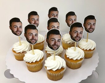 Bachelor Party Cupcake Toppers | Custom Cupcake Toppers | Party Decorations | Personalized Face Cupcakes