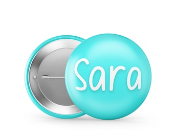 Name Tag Button, Personalized Name Tag for Shirt or Backpack