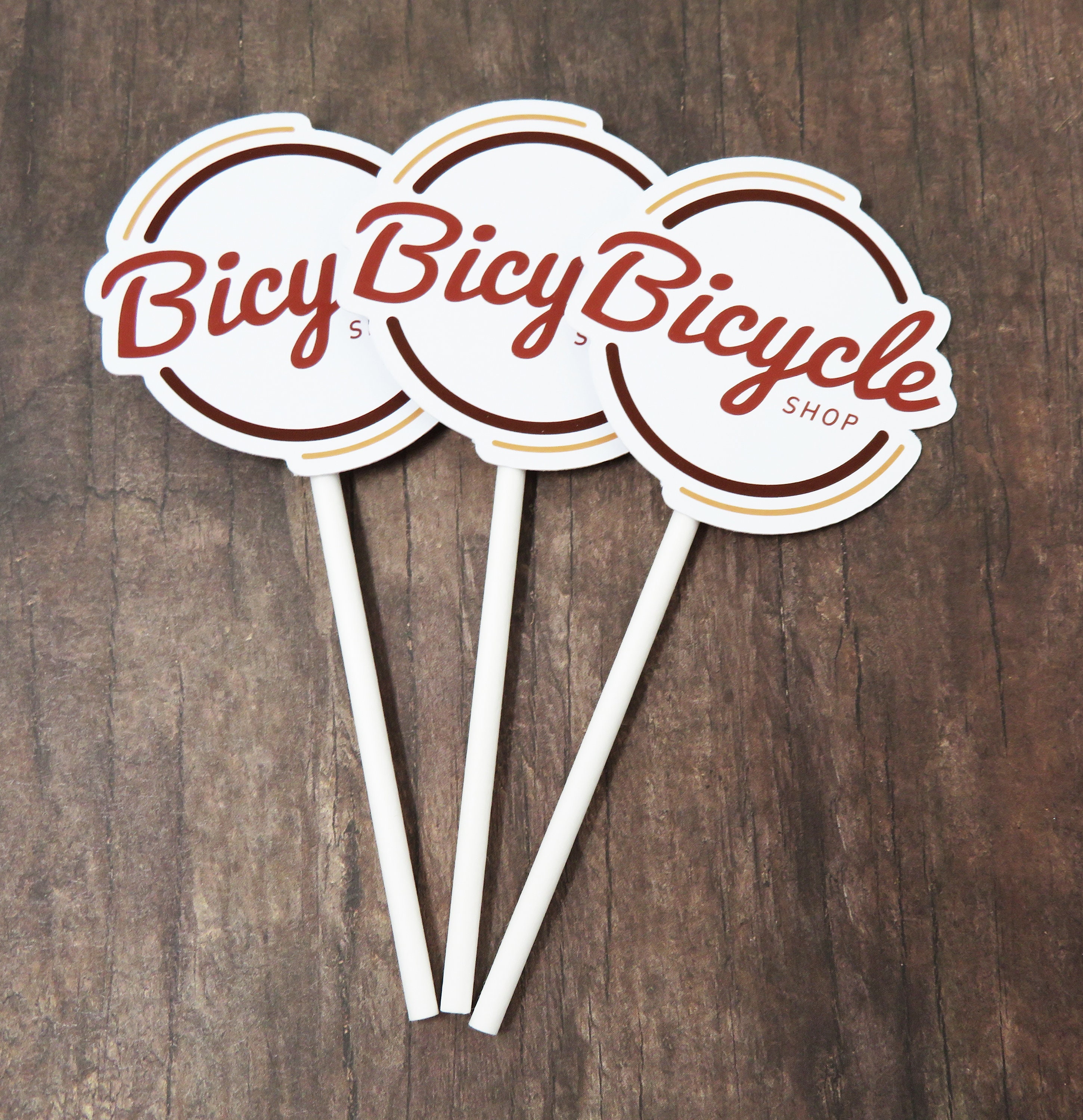 Custom Logo Cupcake Toppers Etsy