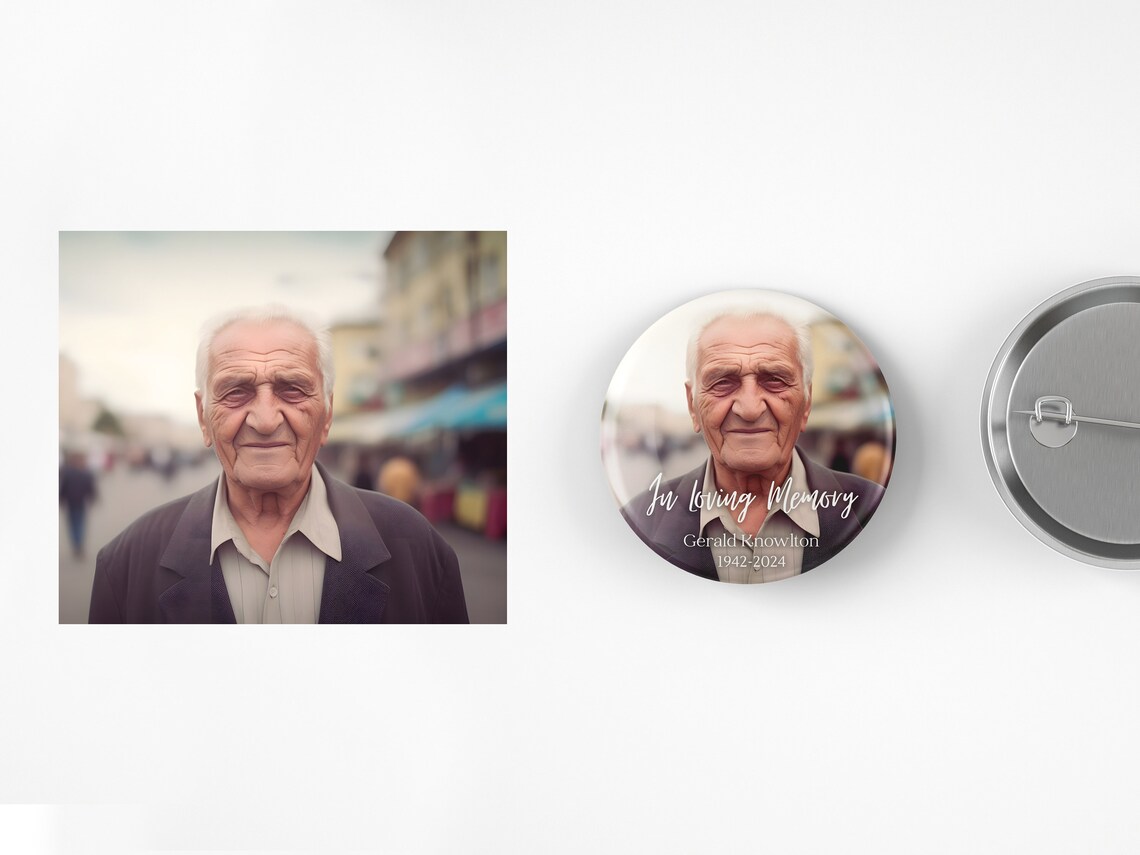 In Loving Memory Celebration of Life Pins, 2.25 Inch - Etsy