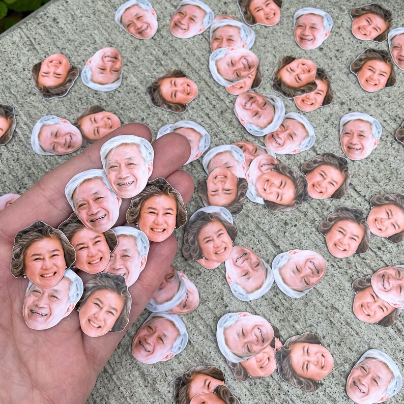 Custom Face Confetti Custom Confetti Party Confetti Etsy