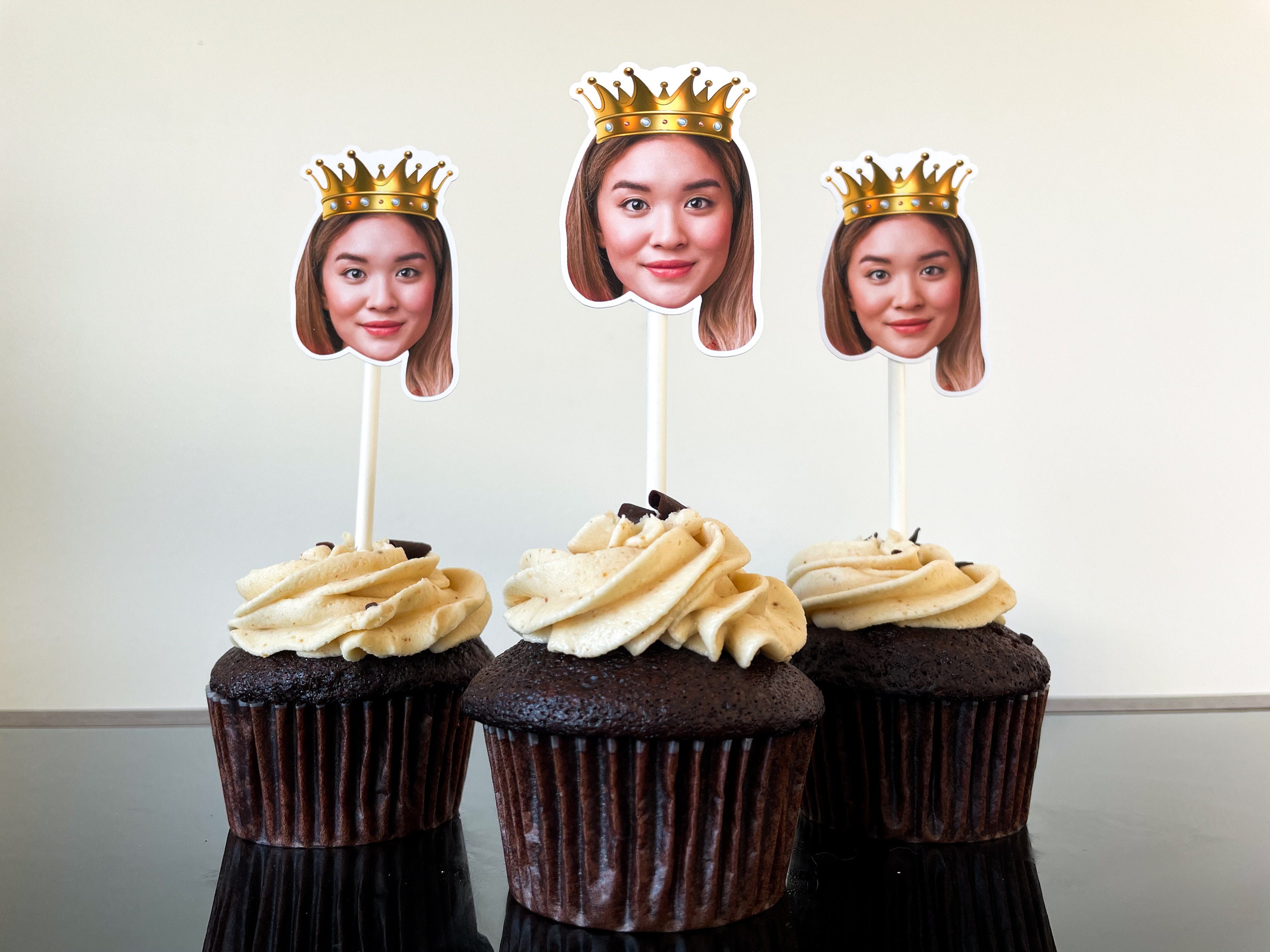 Birthday Queen Cupcake Topper Best Friend Cupcakes Fit for Etsy