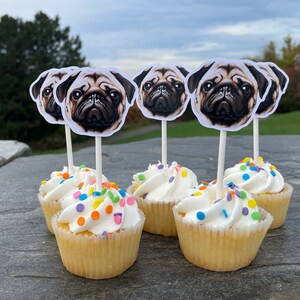 Dog Birthday Cupcake Toppers