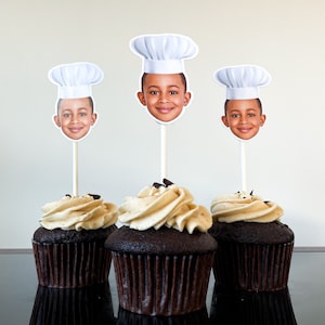 Chef Cupcake Toppers | Birthday Party for Future Chef or Baker | Themed Birthday Decorations