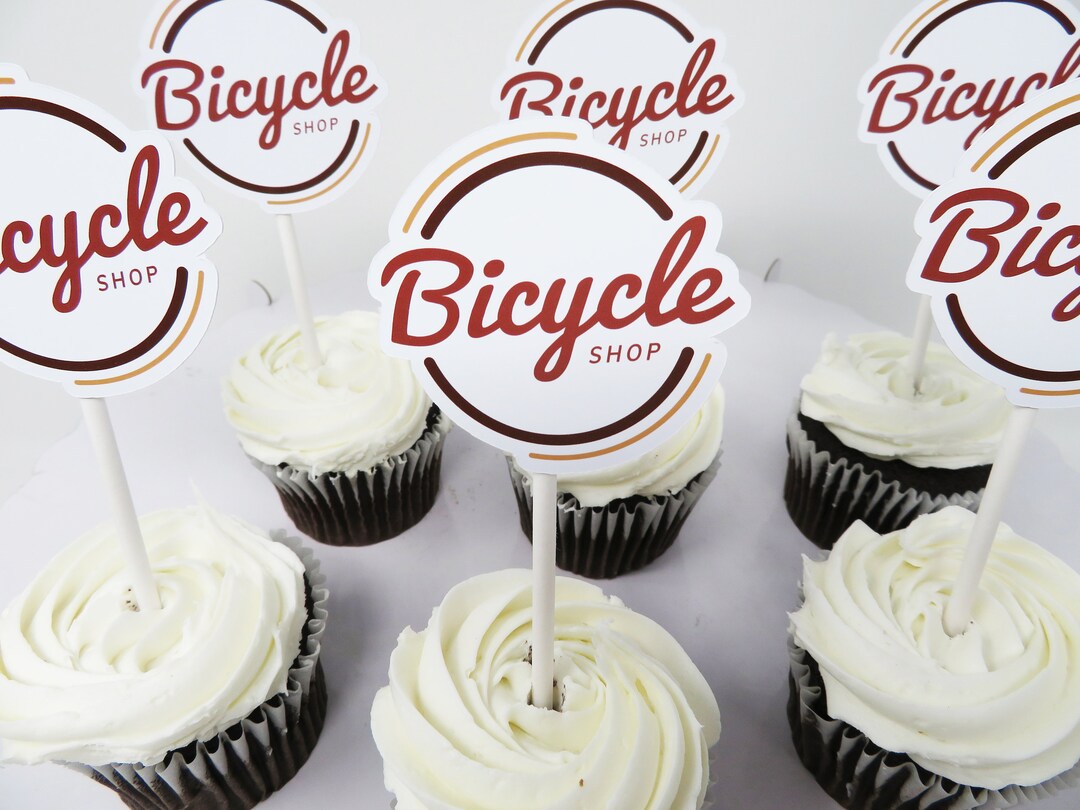 Custom Logo Cupcake Toppers Etsy