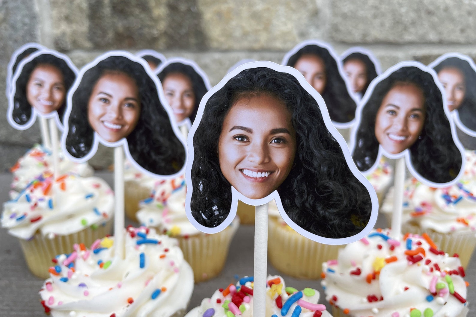 Bachelorette Party Cupcake Toppers Custom Cupcake Toppers Etsy