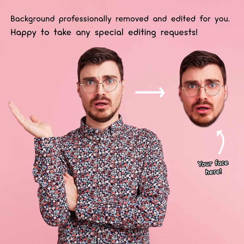 Custom Face Confetti Custom Confetti Party Confetti Etsy