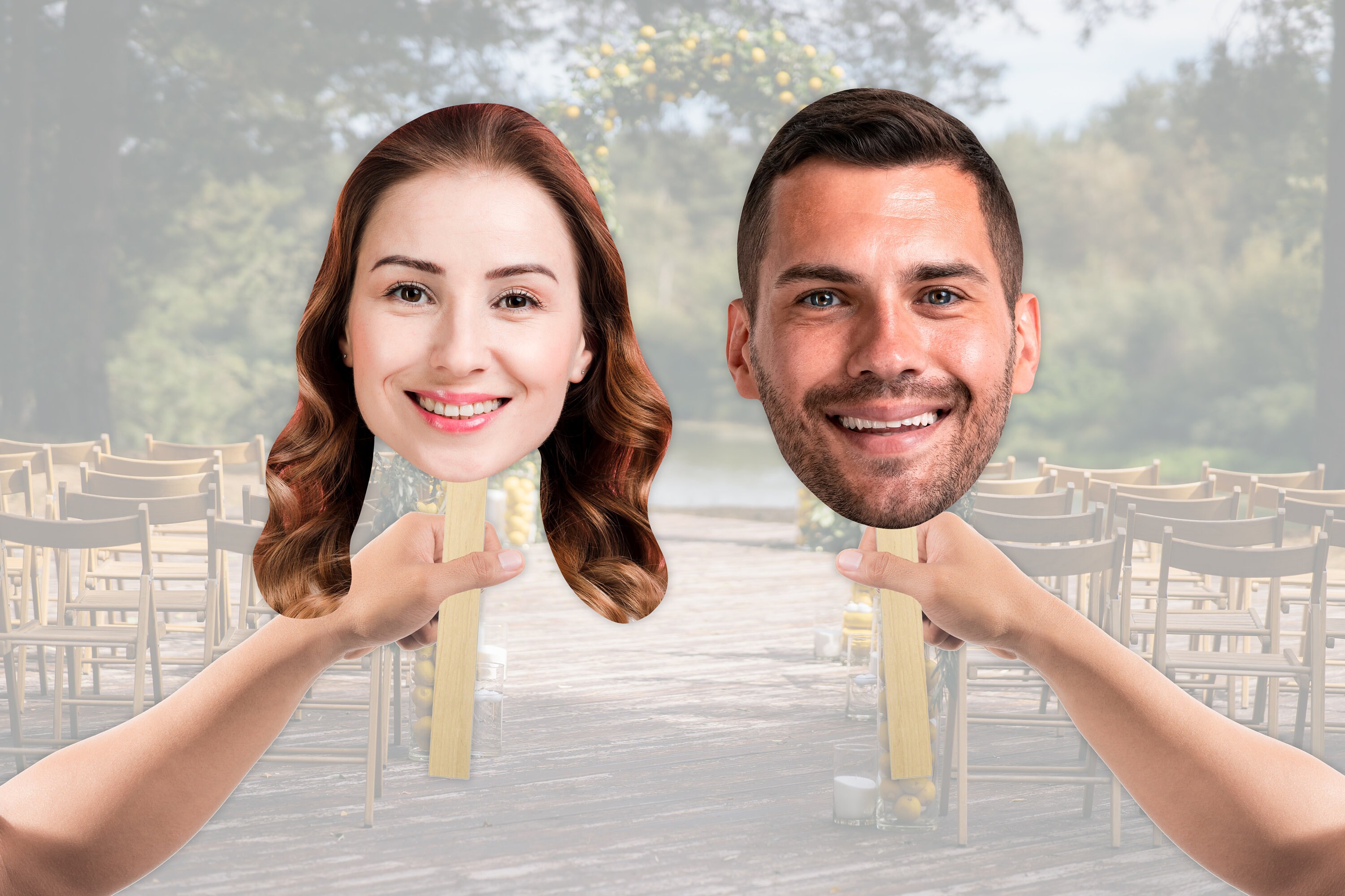Grosses Têtes Personnalisées Sur Carton - Décoration De Fête Pour Anniversaire, Mariage, Événements Sportifs