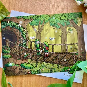 Den Wald verlassen - Ocarina of Time Kunstdruck (A5)